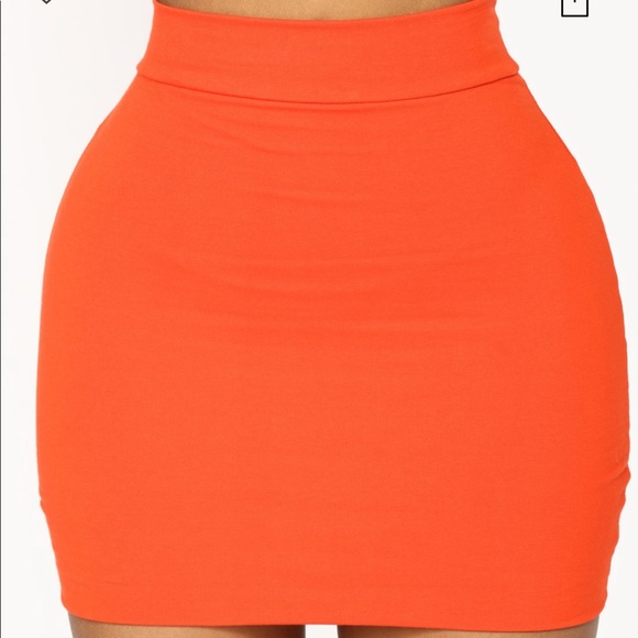 Fashion Nova Dresses & Skirts - NWOT Orange Fashion Nova Melanie Mini Skirt